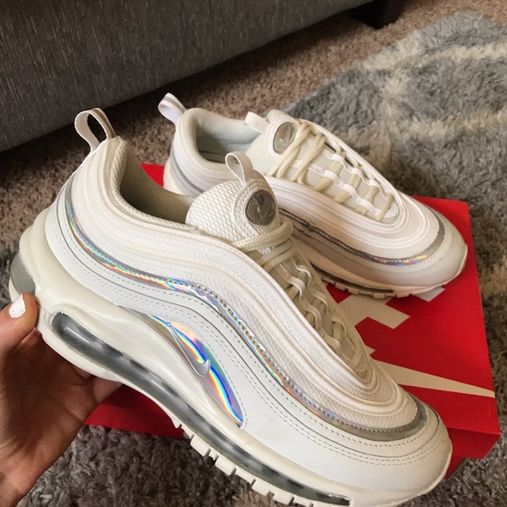 Nike Air Max 97 Iridescent White Sneakers Silver